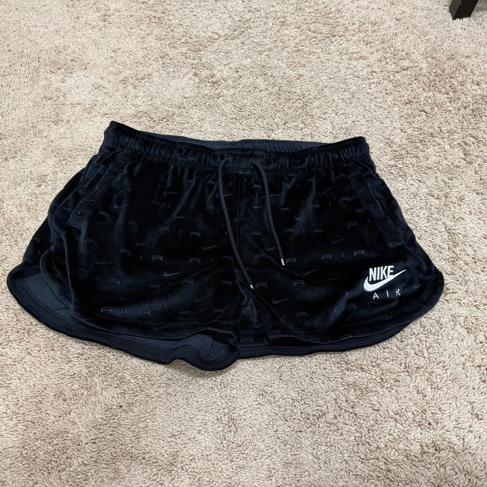 Nike Air Women's Black Velour Shorts, Size L